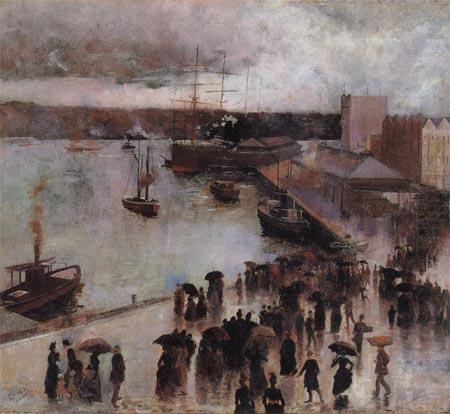 Charles conder Departure of the SS Orient from Circular Quay china oil painting image